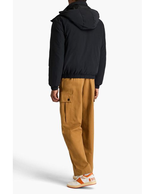 Sandro Black Twill Hooded Jacket for men