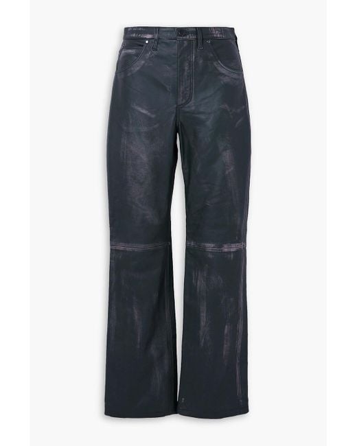 Dodo Bar Or Blue Tati hose mit geradem bein aus leder in distressed-optik