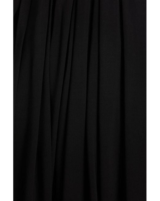 Magda Butrym Black Draped Jersey Halterneck Maxi Dress