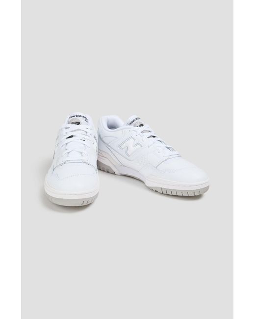 New Balance White 550 Mesh-trimmed Leather And Suede Sneakers for men