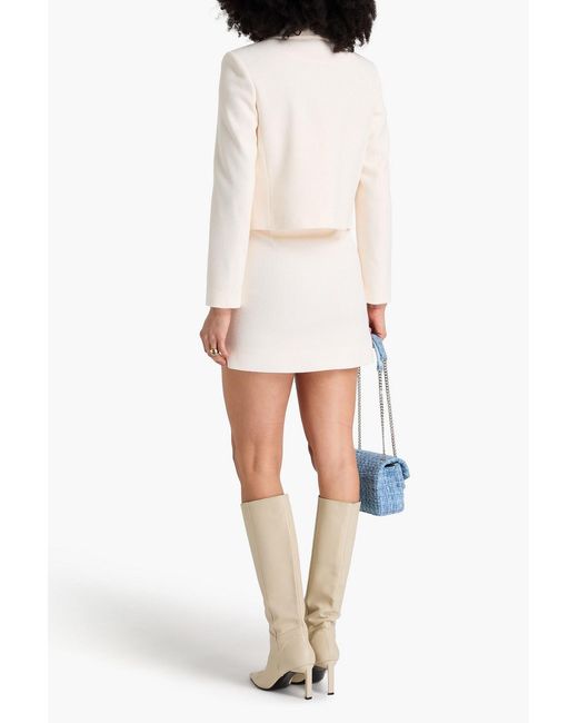 Claudie Pierlot White Bouclé-Tweed Jacket