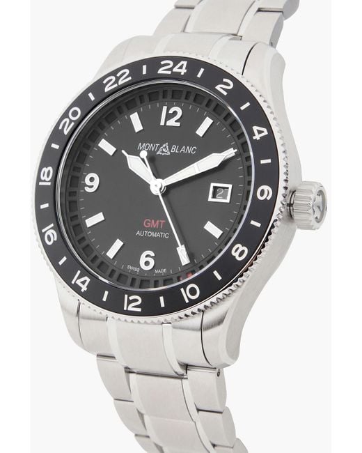 Montblanc Gray 1858 Gmt Automatic 42Mm Stainless Steel Watch, Ref No. Mb129615 for men