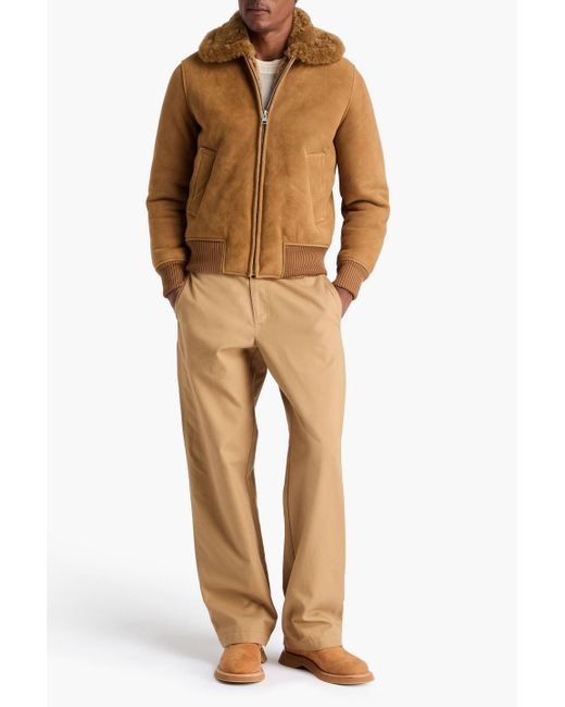 Sandro Brown Shearling Jacket for men