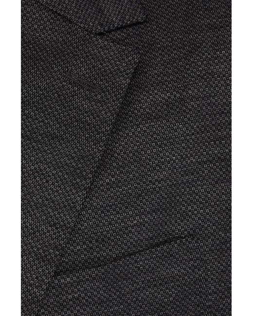 Canali Black Jacquard-knit Blazer for men
