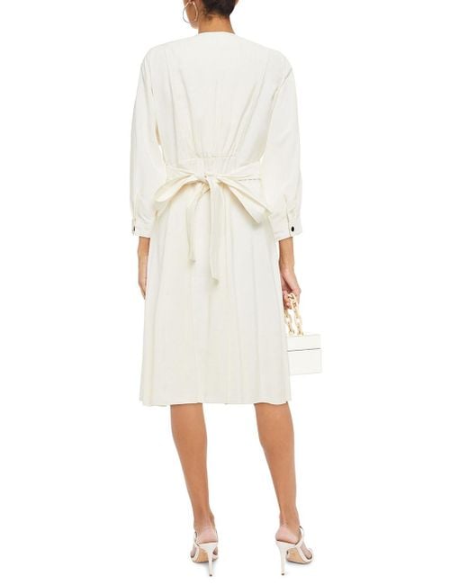 Ba&sh White Cauka kleid aus breitgewebe mit gürtel