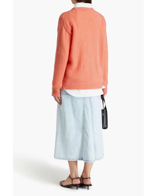 Tibi Pink Cutout Mohair-blend Sweater