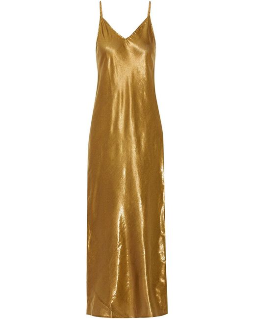 Mes Demoiselles Metallic Brune Lamé Maxi Dress