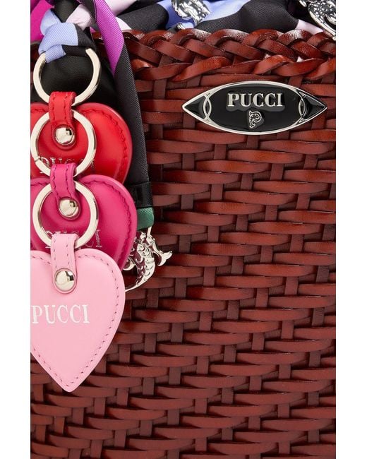 Emilio Pucci Red Leather Bucket Bag