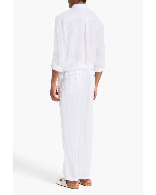 James Perse White Linen Pants for men