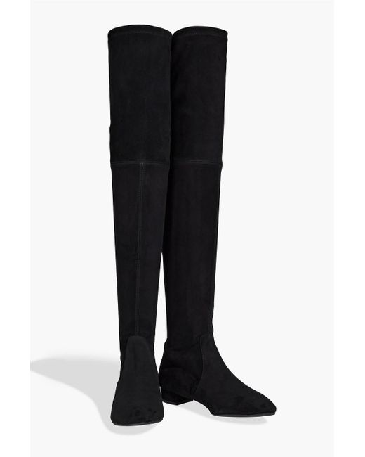 stuart weitzman suede black boots