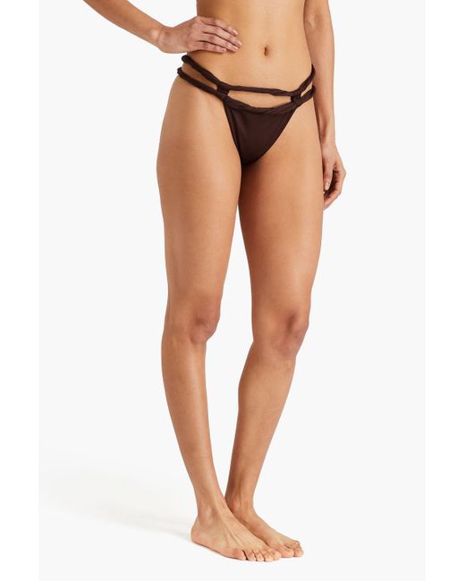 Jacquemus Brown Bikini-höschen mit cut-outs und twist-detail