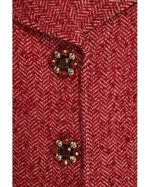 Dolce & Gabbana Red Tel aus einer wollmischung mit fischgratmuster