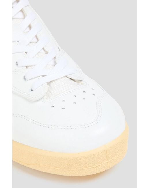 Jil Sander White Mesh And Leather Sneakers for men