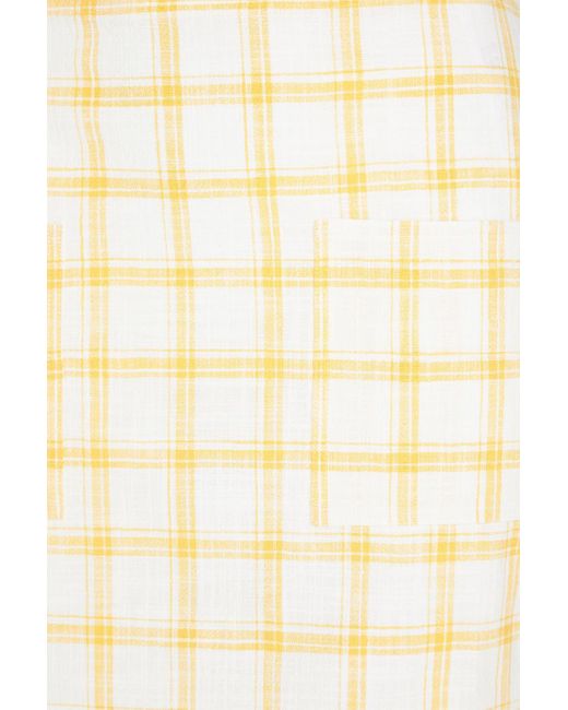 Claudie Pierlot Natural Checked Cotton Mini Skirt