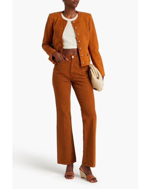 10 Crosby Derek Lam Orange Suede Jacket