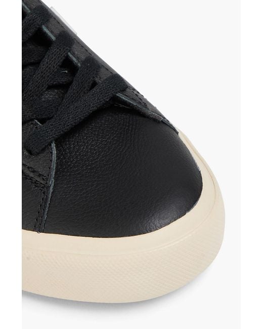 Veja Black Campo Leather Sneakers