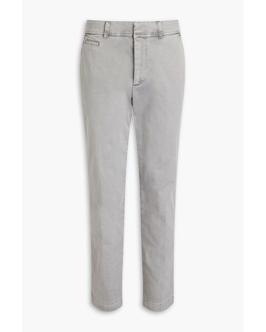 James Perse Gray Strech Cotton-twill Chinos for men