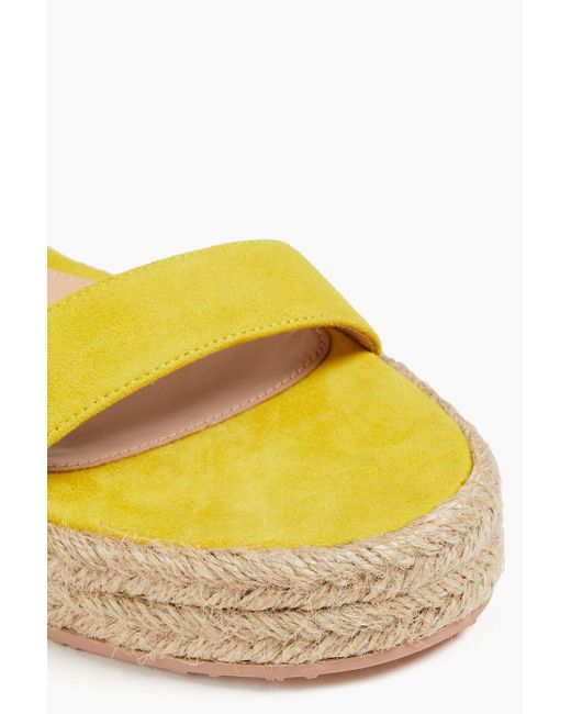 Gianvito Rossi Yellow Suede Sandals