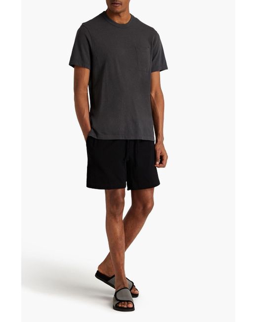 James Perse Black Cotton And Linen-blend Jersey T-shirt for men
