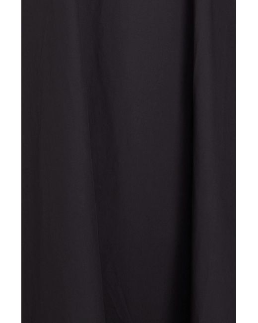 Rohe Black Lattice-Trimmed Cotton-Poplin Midi Shirt Dress