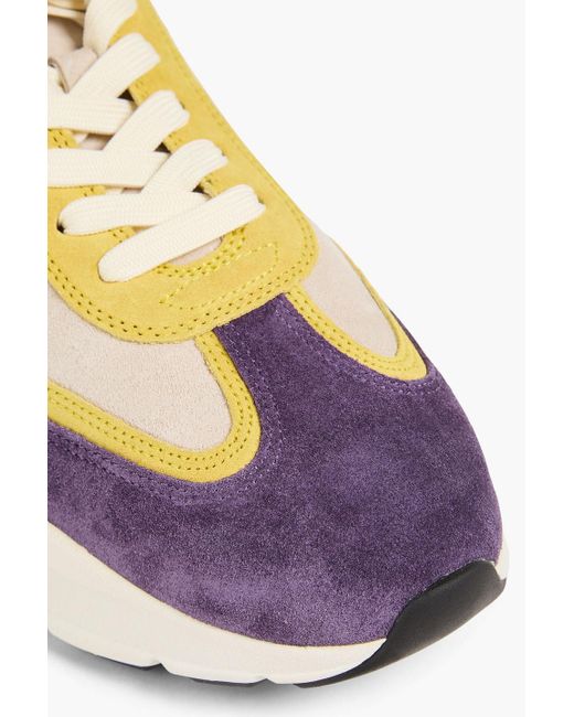 Tory Burch Pink Good Luck Suede Sneakers