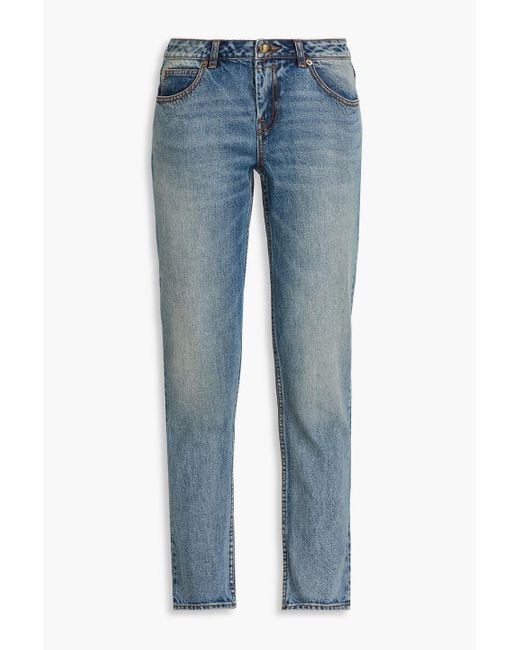 Zimmermann Blue Faded Mid-rise Tapered Jeans