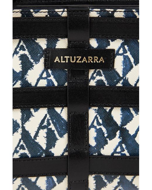 Altuzarra Black Park Place Printed Leather Shoulder Bag