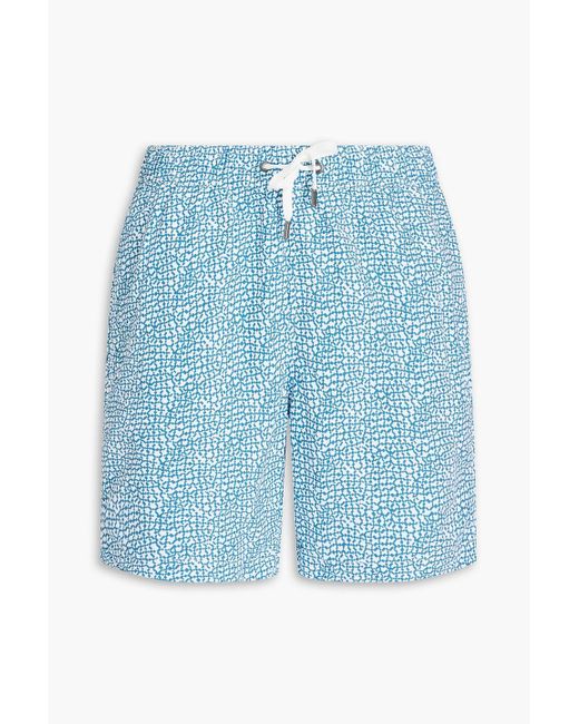 Onia Blue Charles Mid-length Printed Swim Shorts for men