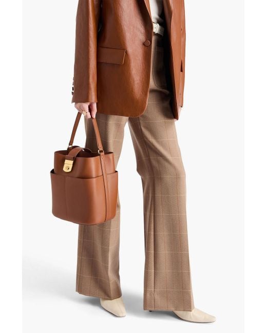 Veronica Beard Brown Beuteltasche "the crest" aus leder