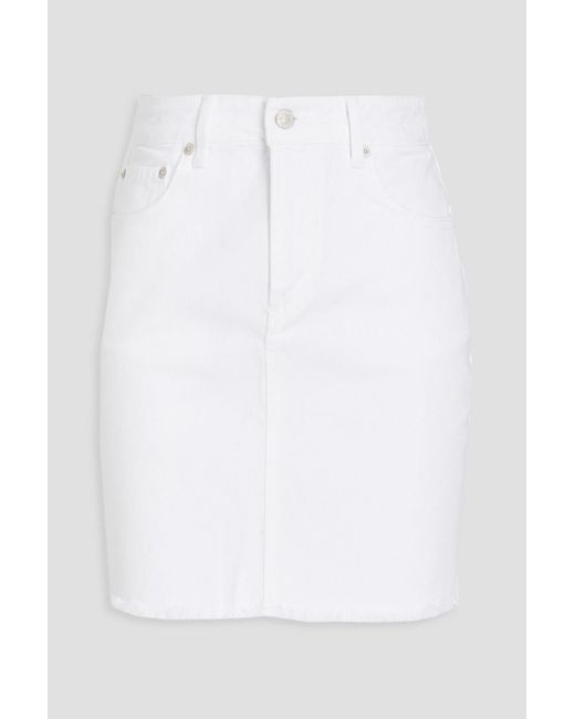 Officine Generale White Isabela Denim Mini Skirt