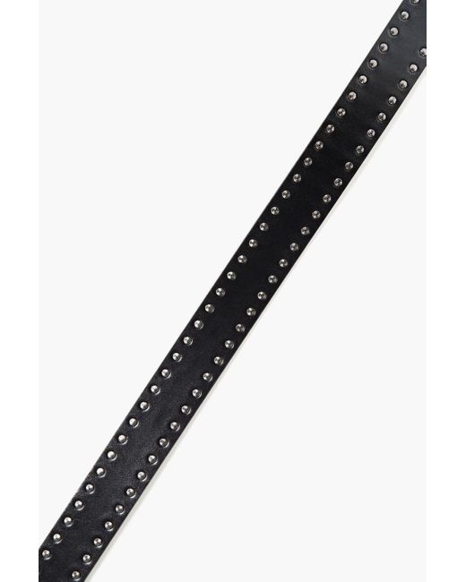 IRO Black Dorsy Studded Leather Belt