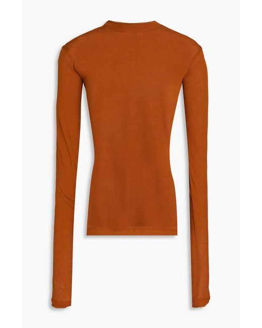 BITE STUDIOS Brown Cotton-jersey Top