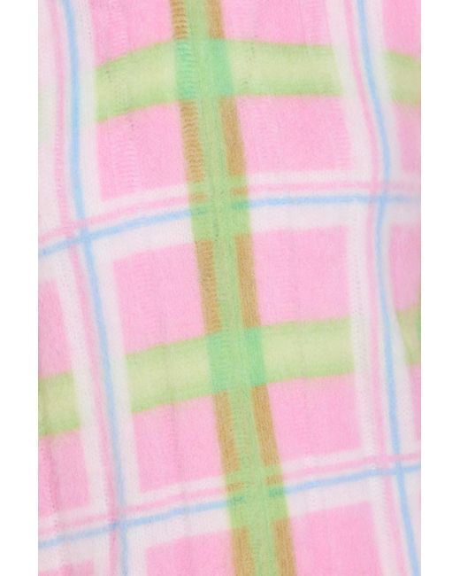 Marni Pink Checked Knitted Sweater