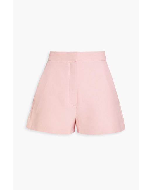 Valentino Garavani Pink Shorts aus twill aus einer woll-seidenmischung