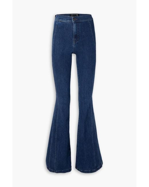 Veronica Beard Blue Sheridan High-rise Flared Jeans
