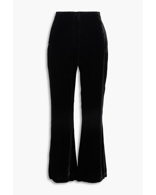 By Malene Birger Black Amores Velvet Flared Pants