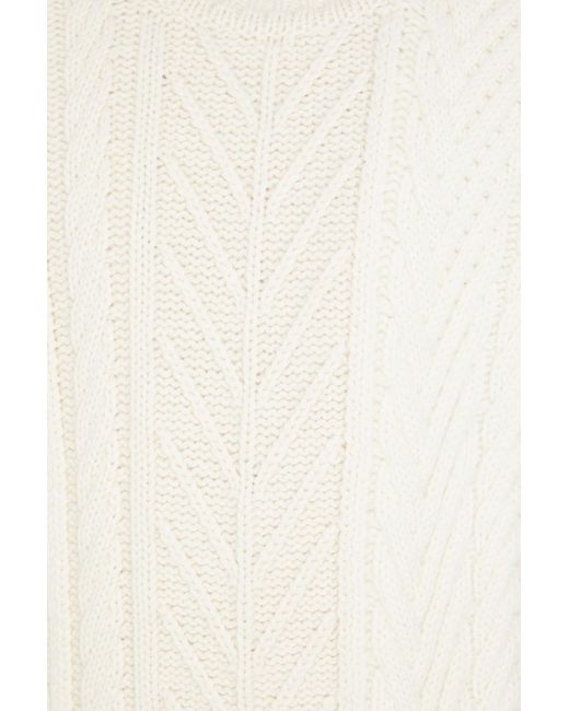 Dunhill Natural Cable-knit Wool And Cotton-blend Sweater for men