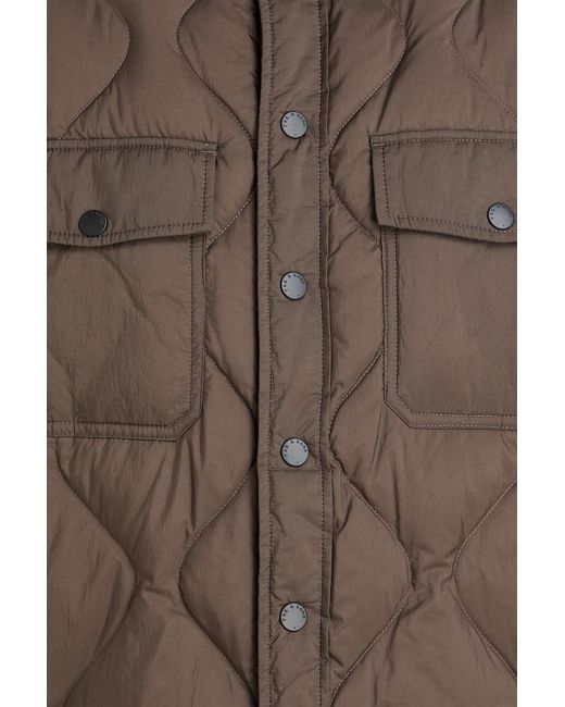 Rag & Bone Brown Dane Quilted Shell Overshirt for men