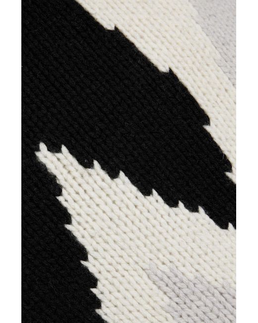 J.W. Anderson Black Intarsia Wool Hoodie for men