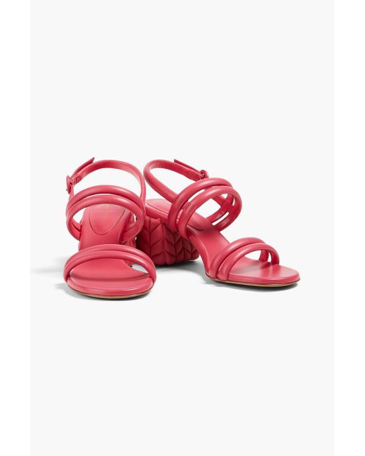 Gianvito Rossi Pink Florea Leather Sandals