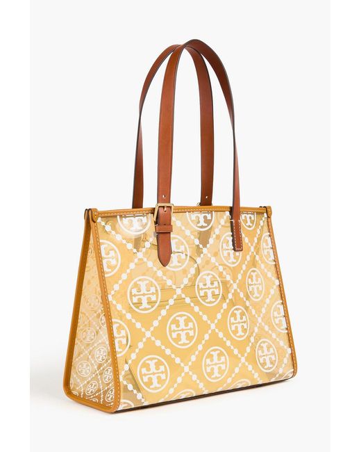 Tory Burch Natural T Monogram Printed Tpu Tote