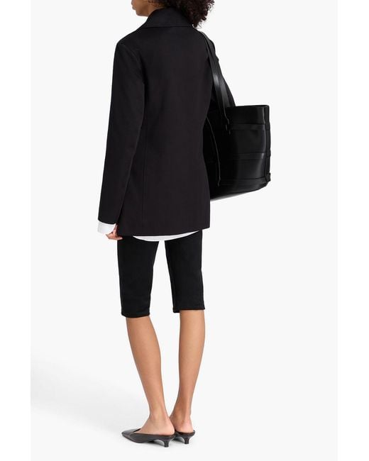 Totême Black Double-breasted Cotton-gabardine Jacket