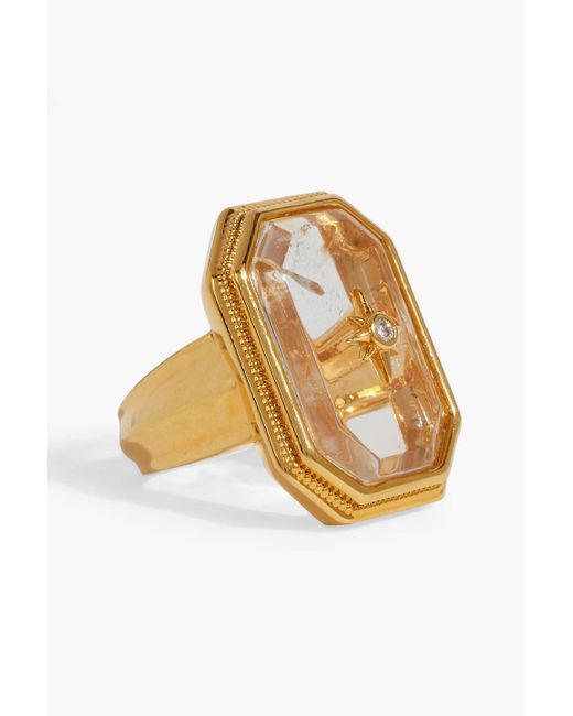 Zimmermann Metallic Gold-tone Crystal Ring