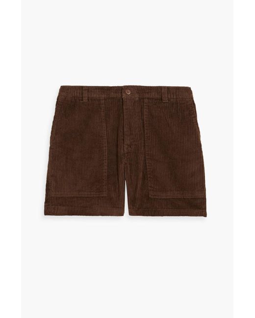 Onia Brown Expedition Cotton-corduroy Shorts for men
