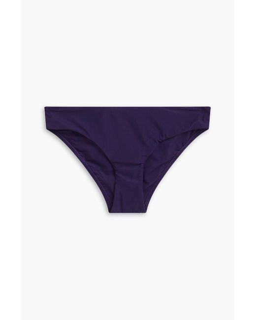 Bondi Born Purple Nadia Mid-rise Bikini Briefs