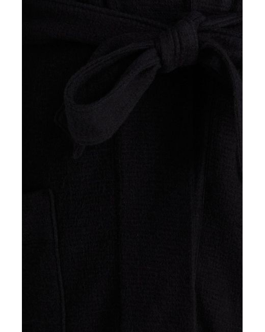 James Perse Gebürsteter morgenrock aus einer baumwoll-kaschmirmischung in waffelstrick in Black für Herren