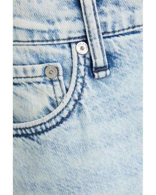 Rag & Bone Blue Sofie hoch sitzende jeans in acid-waschung mit weitem bein