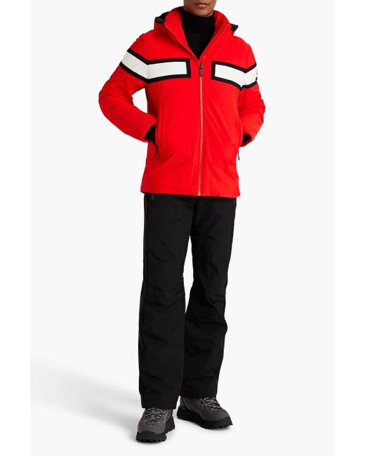 Fusalp Red Vianney Striped Hooded Ski Jacket for men