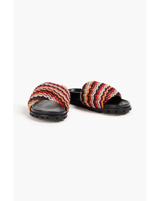 Dries Van Noten Red Rope Slides