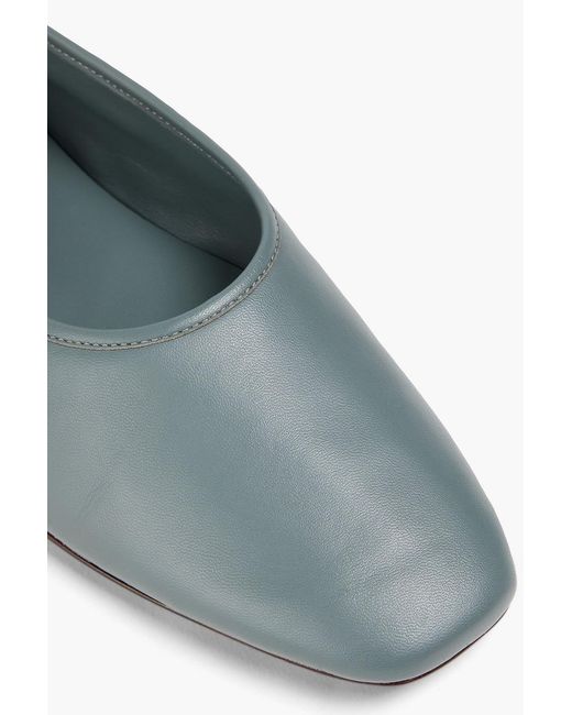Vince Blue Vivian Leather Ballet Flats